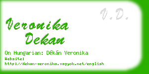 veronika dekan business card